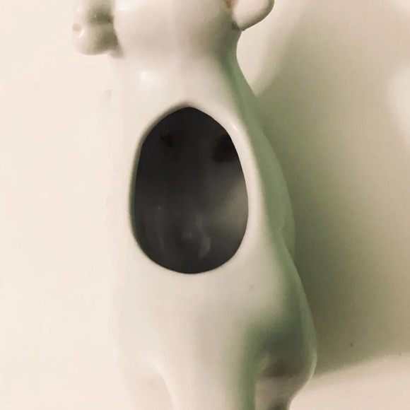 Vintage Porcelain White Cow Creamer 5.5 Inch Long Farm Animal - Picture 10 of 15